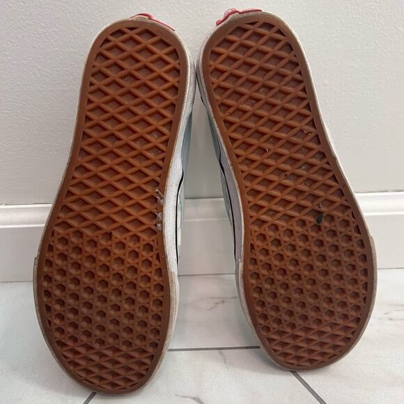 Vans Light Blue Classic Checkerboard Slip on Shoes Size 8.5 Women's - Picture 9 of 9